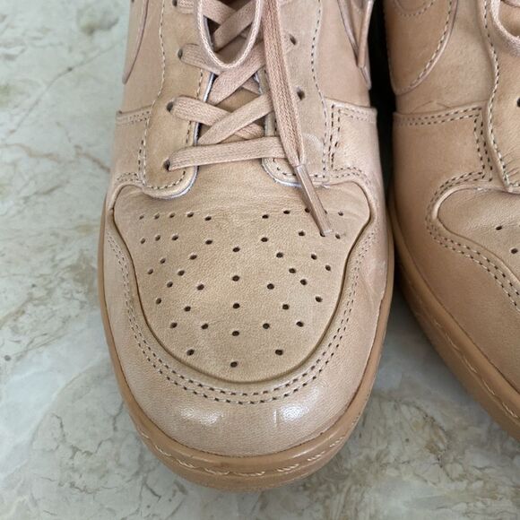 NIKE DUNK Sky HI VT QS Wedge Vachetta Tan Leather & Artic Green Patent Leather - Picture 9 of 14